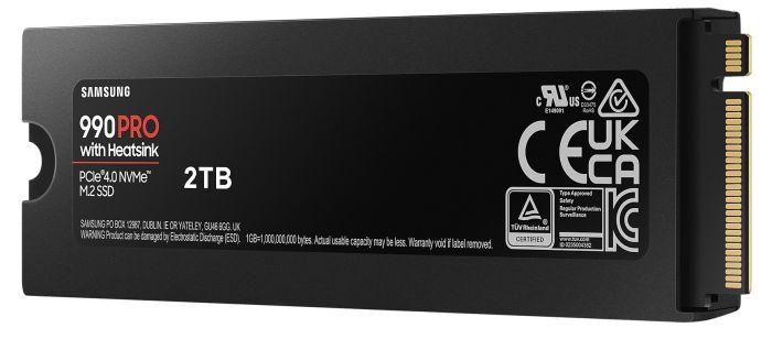 Накопитель SSD Samsung M.2 2TB PCIe 4.0 990PRO+радиатор