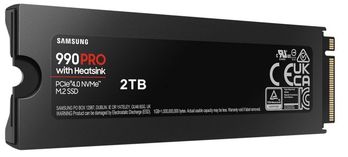 Накопитель SSD Samsung M.2 2TB PCIe 4.0 990PRO+радиатор