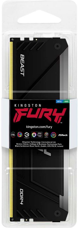 Пам'ять ПК Kingston DDR4  16GB 3200 FURY Beast RGB