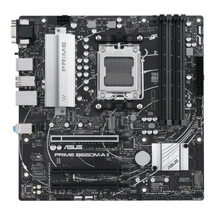 Материнcкая плата ASUS PRIME B650M-A II-CSM sAM5 B650 4xDDR5 M.2 D-Sub HDMI DP mATX