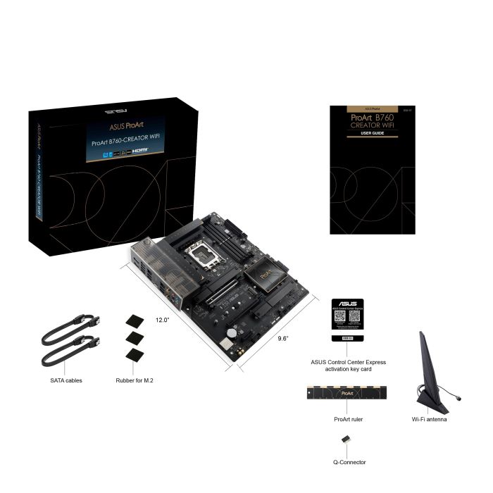 ASUS Motherboard PROART B760-CREATOR WIFI s1700 B760 4xDDR5 M.2 HDMI DP Wi-Fi BT ATX