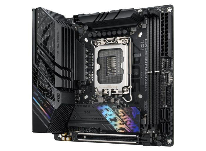 ASUS Motherboard ROG STRIX B760-I GAMING WIFI s1700 B760 2xDDR5 M.2 HDMI DP Wi-Fi BT mITX