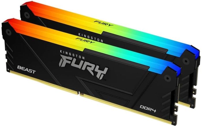 Память ПК Kingston DDR4 16GB KIT (8GBx2) 3200 FURY Beast RGB