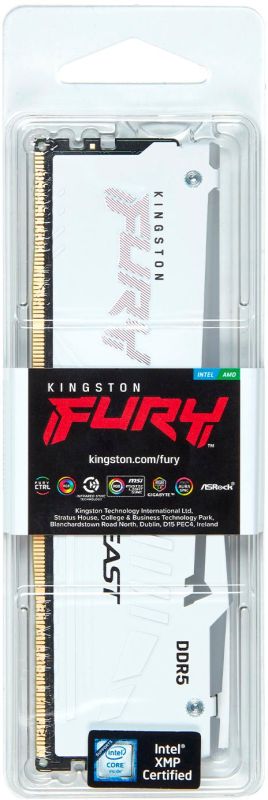 Memory Kingston DDR5 32GB 5200 FURY Beast  RGB XMP White