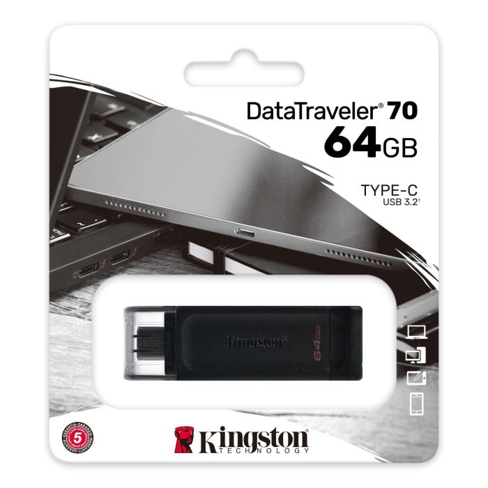Накопитель Kingston   64GB USB 3.2 Type-C Gen 1 DT70
