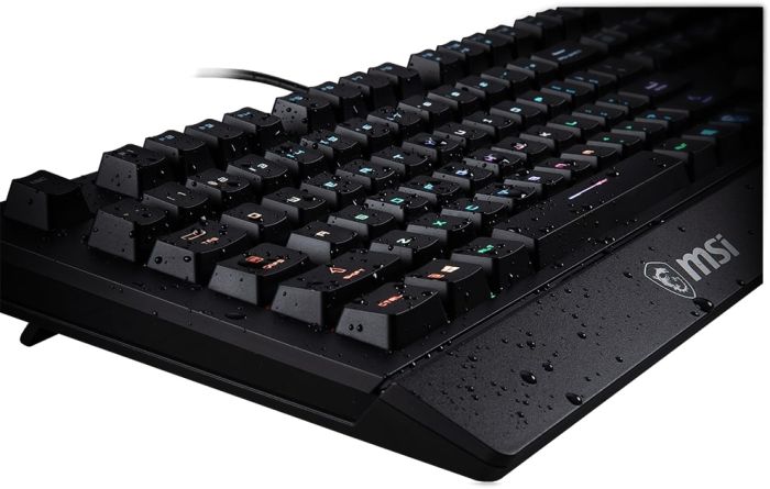 MSI Keyboard membrane Vigor GK20 UA 104key, USB-A, EN/UKR/RU, ColorLED, black