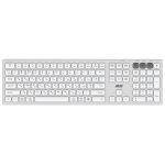 Клавіатура ножнична 2E KS270 105key, WL/BT, EN/UK/RU, сріблясто-білий