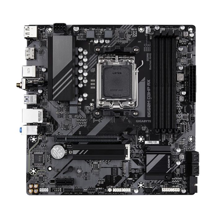 Материнская плата GIGABYTE B650M D3HP AX sAM5 B650 4xDDR5 M.2 HDMI DP Wi-Fi BT mATX