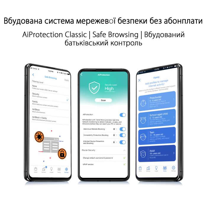 ASUS Router RT-AX57 GO AX3000, 4xGE LAN, 1xGE WAN, MESH EU-UK