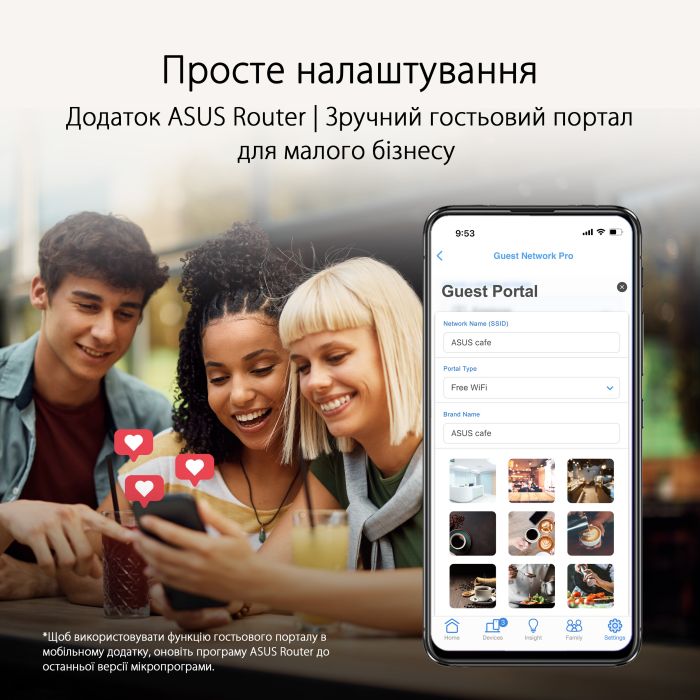 ASUS Router RT-AX57 GO AX3000, 4xGE LAN, 1xGE WAN, MESH EU-UK