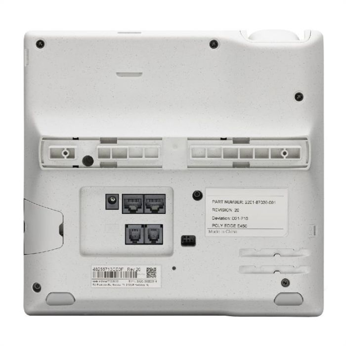 SIP-телефон Poly Edge E450, Bluetooth 5, WiFi AC, 2x USB, PoE, 8 ліній (32 з пейджингом), сірий