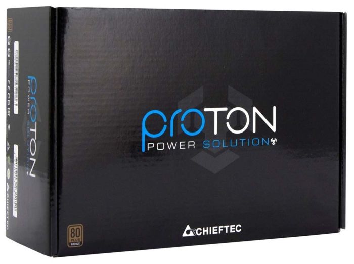 Блок живлення CHIEFTEC Proton  (500W), >85%, 80+ Bronze, 120мм, 1xMB 24pin(20+4), 1xCPU 8pin(4+4), 3xMolex, 6xSATA, 2xPCIe 8pin(6+2)