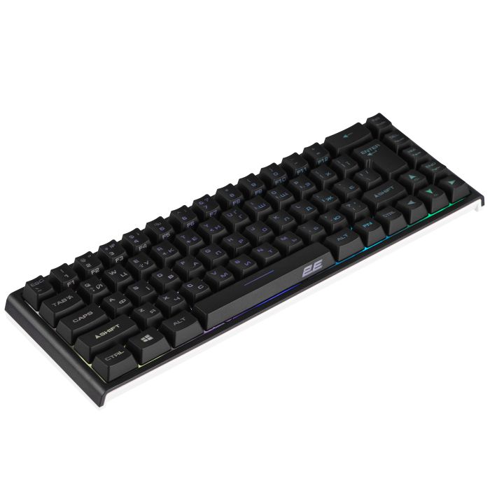 Клавіатура мембранна 2E GAMING KG360 68key, USB-A/WL, EN/UA/RU, RGB, чорний