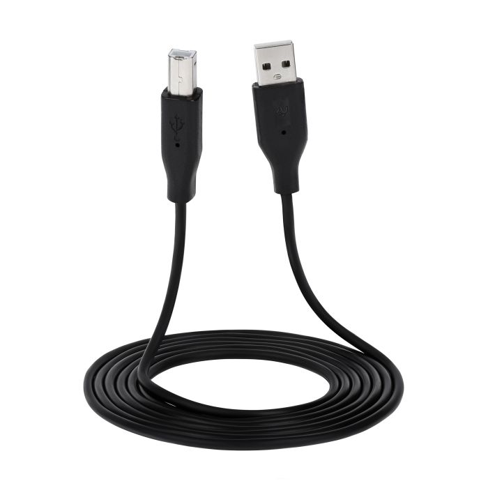 Кабель 2E USB-A > USB-B (AM/BM) синхронізації 1.8м, чорний