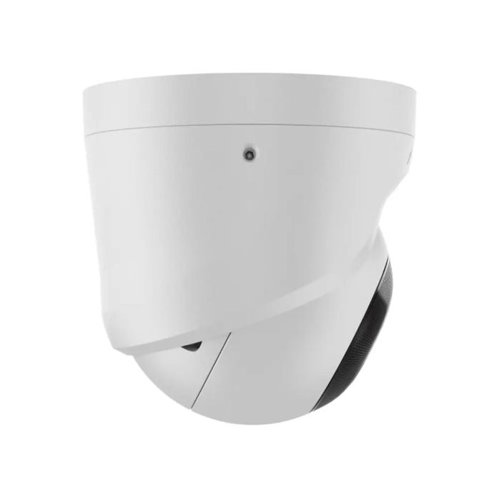 IP-Камера проводная Ajax TurretCam, 5мп, 4мм, Poe, True WDR, IP 65, ИК 35м, аудио, угол обзора 75°до 85°, купольная, белая