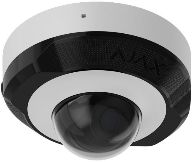 Ajax DomeCam Mini wired IP camera, 8mp, 4mm, Poe, True WDR, IP 65, IR 30m, audio, 75° to 85° viewing angle, mini dome, white