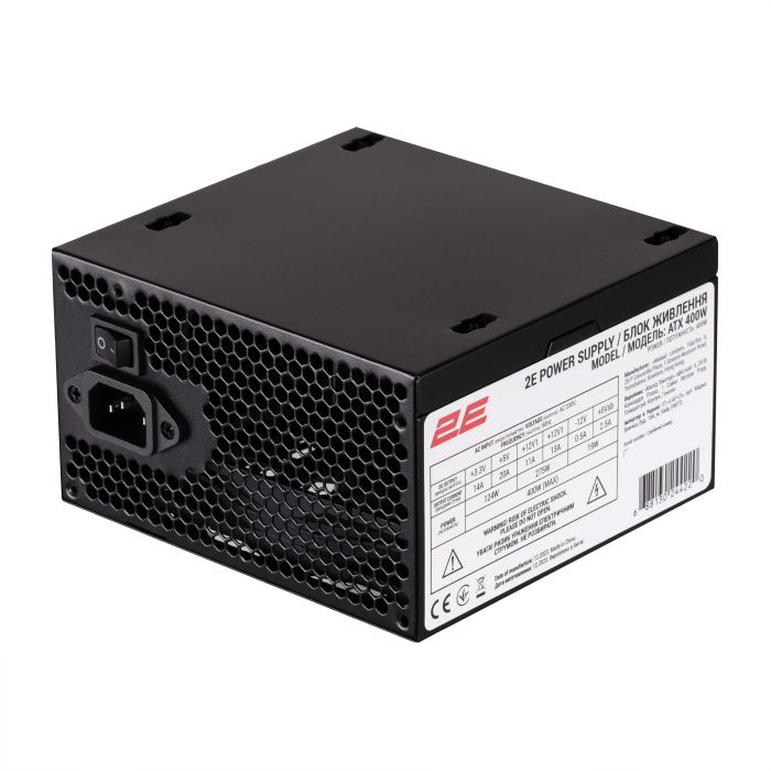 Корпус 2E Credo V200B-400 с БП 2E ATX400, 2xUSB3.0, 1x80мм, VGA 250мм, mATX, чёрный