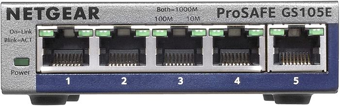Комутатор NETGEAR GS105E 5xGE, WebSmart
