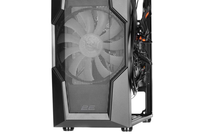 2E GAMING PC case Turbo G2057B without PSU, 2xUSB3.0, 1xUSB2.0, 1x200mm ARGB, 3x120mm ARGB, VGA 345mm, LCS ready, HUB, TG Side Panel, ATX, black