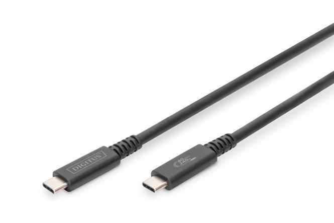 DIGITUS USB 4.0 connection cable, Type - C to Type - C max. resolution 8K@60Hz, PD3.1, 40Gbits/s, 1m, bl