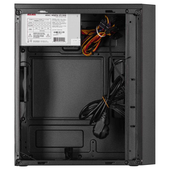 Корпус 2E TeamX TMX04 с БП 2E ATX400W, 2xUSB2.0, 1x80мм, VGA 220мм, mATX, чёрный