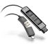 Poly DA85-M USB > QD adapter with built-in remote control for EncorePro headsets, USB-A, USB-C, Microsoft Teams, black