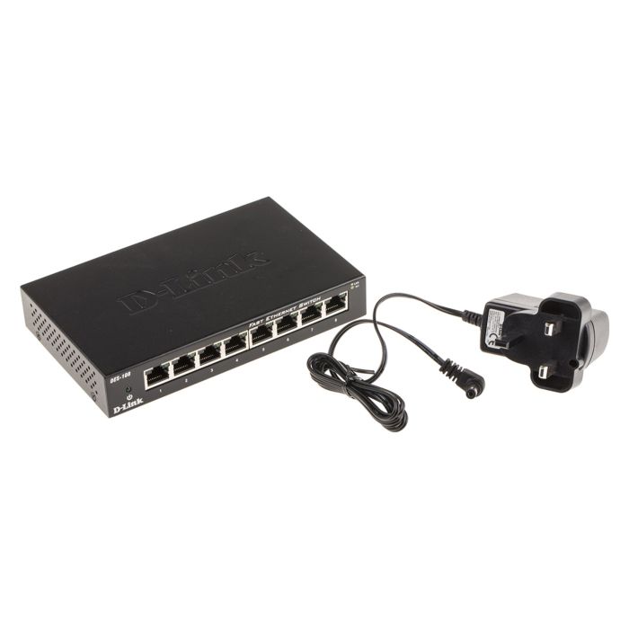 Switch  8xFE, Unmanaged, Metal case D-Link DES-108