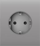 Центральна панель для вбудованої розетки Ajax CenterCover for Outlet Basic, fog