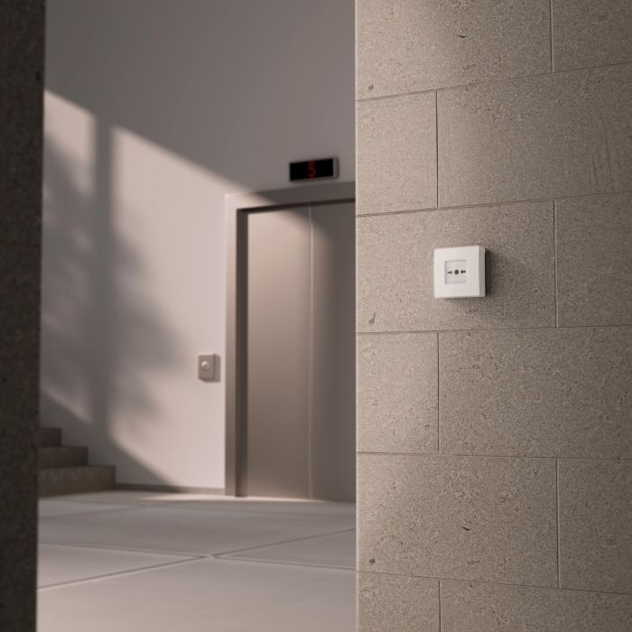 Бездротова настінна кнопка для активації пожежної тривоги вручну для житлових об'єктів Ajax Manual Call Point, jeweller, бездротовий, білий