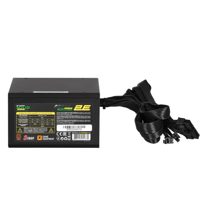 2E GAMING PSU Solid Power  (650W), >85%, 80+ Bronze, 120mm, 1xMB 24pin(20+4), 2xCPU 8pin(4+4), 3xMolex, 6xSATA, 4xPCIe 8pin(6+2), Semi Modular