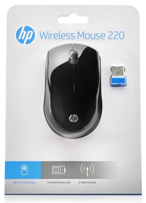 Мышь HP 220, WL, чёрный