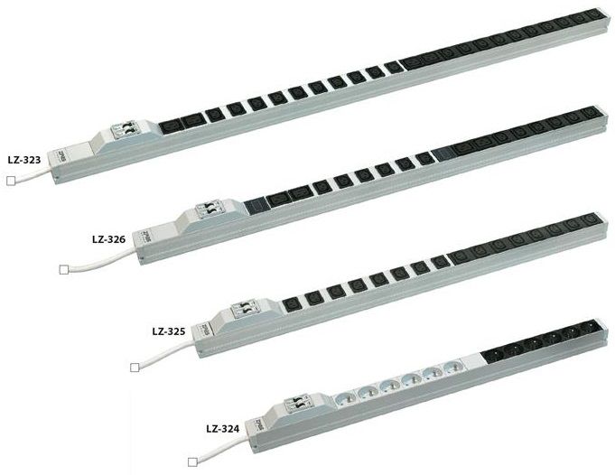 Power distribution unit ZPAS 32A, 20xC13+4xC19, 3 m cord, IEC 60309 plug