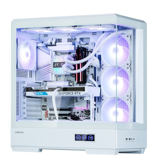 Корпус Zalman P50 DS без БП, 2xUSB3.0, 1xUSBType-C, 4x120мм ARGB, VGA 435мм, LCS ready, TG Side Panel, ATX, белый