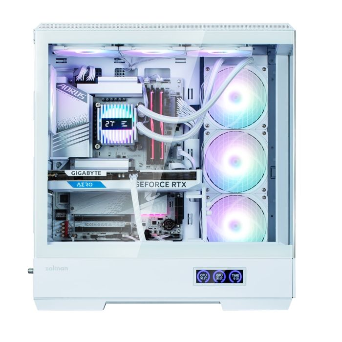 Корпус Zalman P50 DS без БП, 2xUSB3.0, 1xUSBType-C, 4x120мм ARGB, VGA 435мм, LCS ready, TG Side Panel, ATX, белый