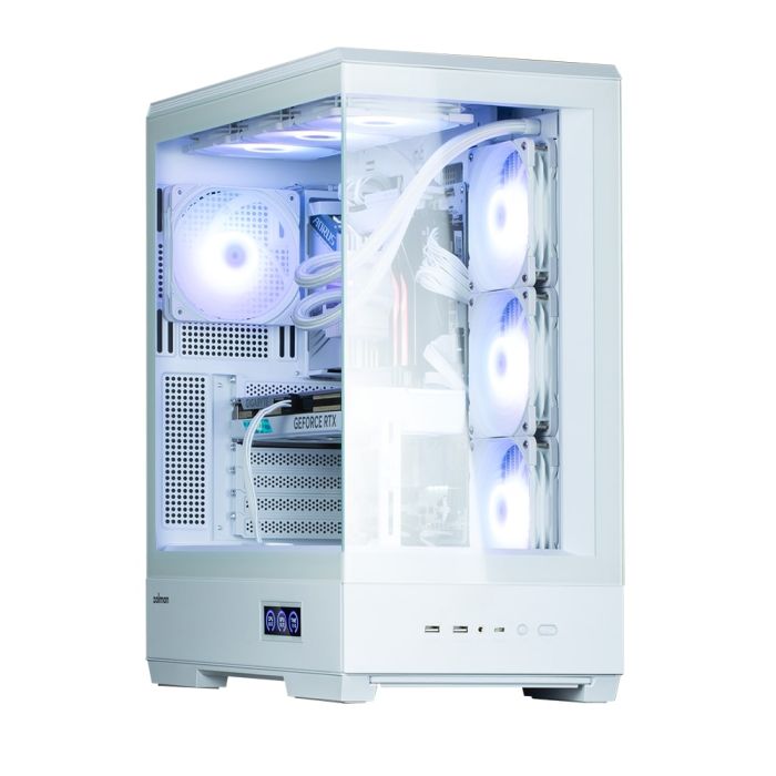 Корпус Zalman P50 DS без БП, 2xUSB3.0, 1xUSBType-C, 4x120мм ARGB, VGA 435мм, LCS ready, TG Side Panel, ATX, белый