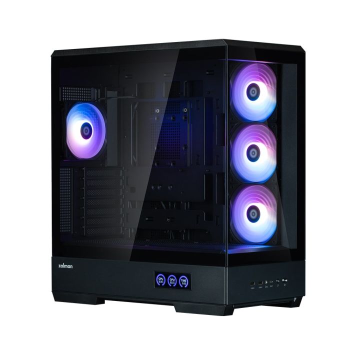 Корпус Zalman P50 DS без БЖ, 2xUSB3.0, 1xUSBType-C, 4x120мм ARGB, VGA 435мм, LCS ready, TG Side Panel, ATX, чорний