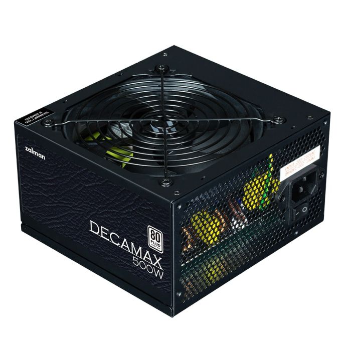 Блок живлення Zalman Decamax  (500W) 85%, 80 Plus, 120мм, 1xMB 24pin(20+4), 1xCPU 8pin(4+4), 3xMolex, 4xSATA, 2xPCIe 8pin(6+2)