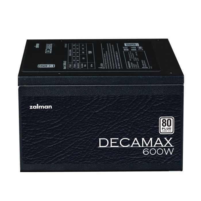 Блок питания Zalman Decamax  (600W) 85%, 80 Plus, 120мм, 1xMB 24pin(20+4), 1xCPU 8pin(4+4), 3xMolex, 6xSATA, 2xPCIe 8pin(6+2)