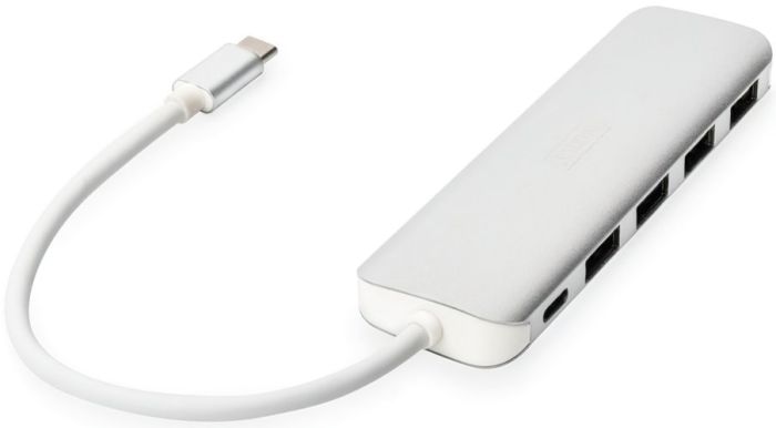 Концентратор DIGITUS USB Type-C, 4xUSB 3.0 + функція зарядного пристрою