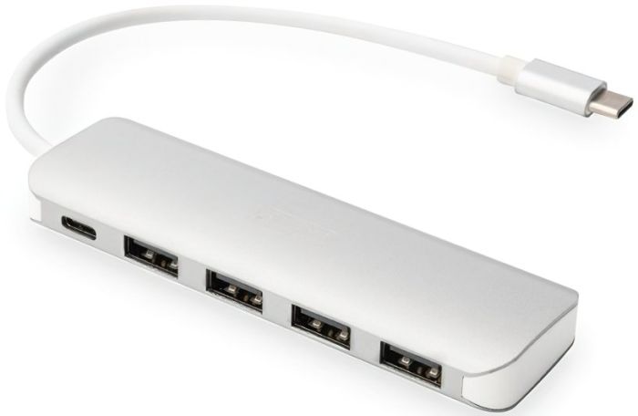 Концентратор DIGITUS USB Type-C, 4xUSB 3.0 + функція зарядного пристрою
