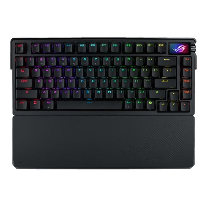 Клавіатура механічна ASUS ROG Azoth Extreme 81key, NX Snow, USB-A/WL/BT, EN, RGB, чорний