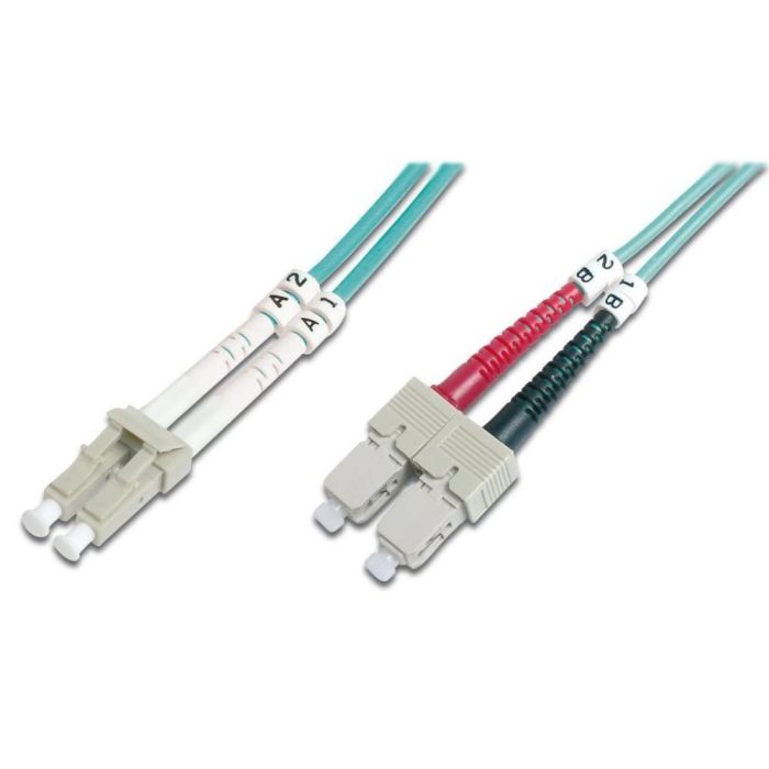 DIGITUS Optical patch cord LC / UPC-SC / UPC, 50/125, OM3, duplex, 1m