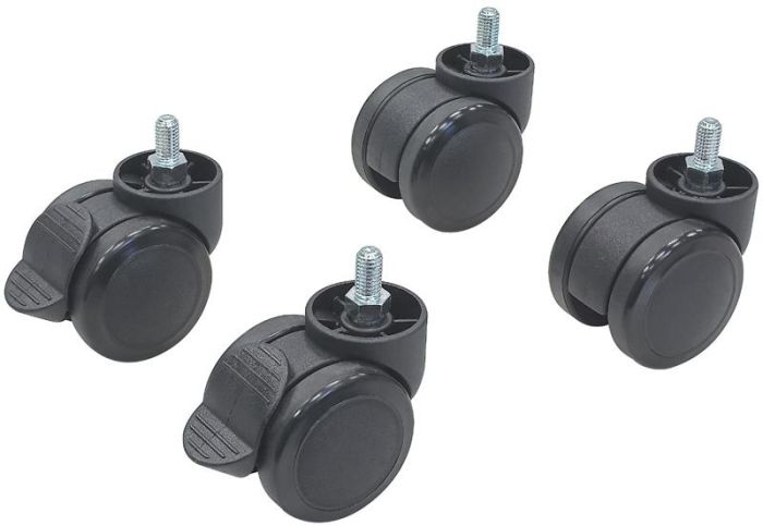 Ролик ZPAS 300, поворотний без гальма, комплект 2 шт