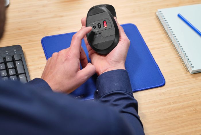 Мышь Trust Bayo + Ergonomic, BT/WL/USB-A, черный