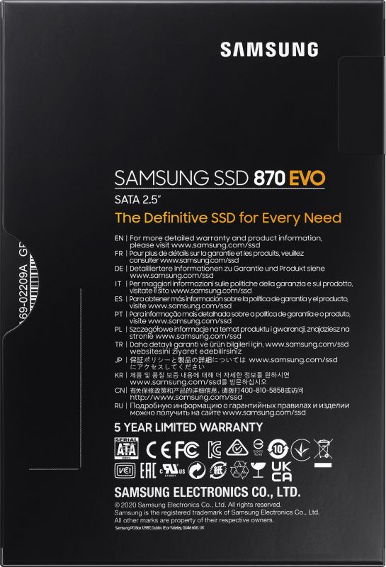 Накопитель SSD Samsung  2.5" 4TB SATA 870EVO