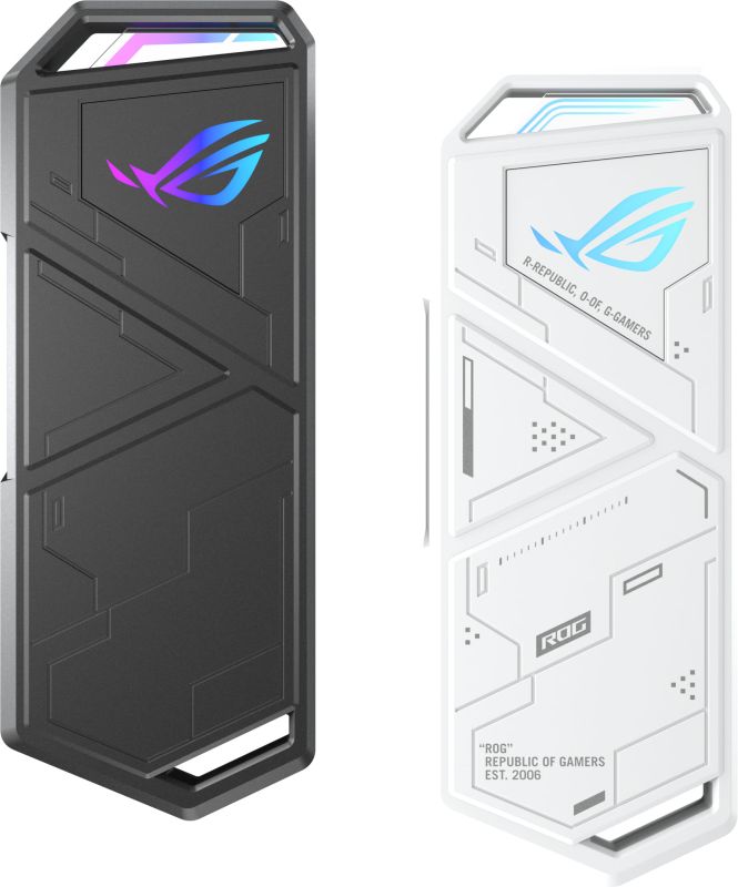 Портативний корпус ASUS для SSD ROG STRIX ARION ESD-S1C/WHT/G/AS PCIe NVMe M.2 2230/2242/2260/2280 USB Type-C 3.2 Gen 2x1 білий