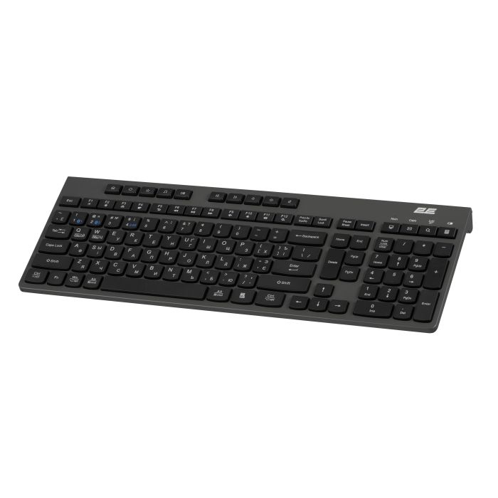 2E Keyboard membrane KS280 120key, WL/BT, EN/UK/RU, silent, black-grey