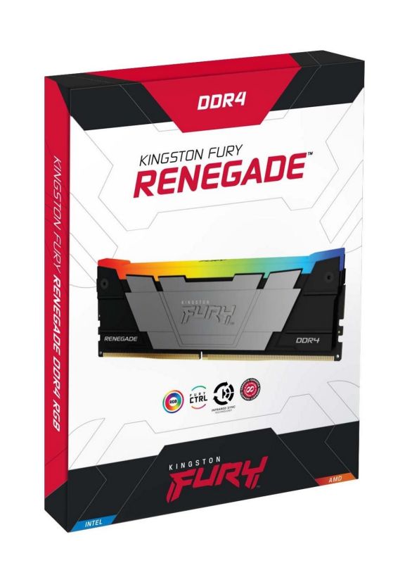 Память ПК Kingston DDR4 16GB KIT (8GBx2) 3600 FURY Renegade RGB