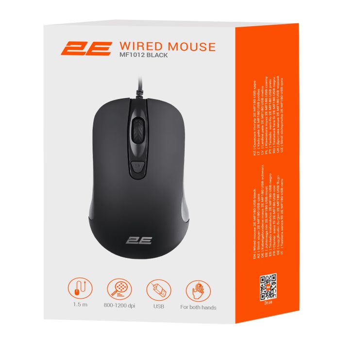 Mouse 2E MF1012, USB-A, black