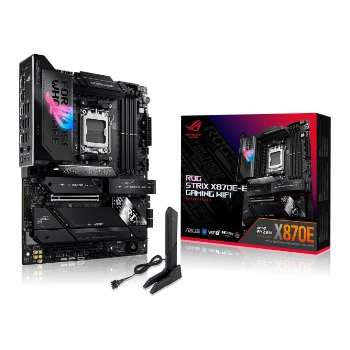Материнcкая плата ASUS ROG STRIX X870E-E GAMING WIFI sAM5 X870E 4xDDR5 M.2 HDMI WiFi BT ATX
